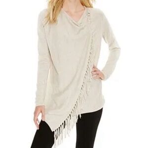 Cream -fringe-wrap-sweaters